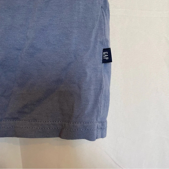 GAP Women’s Blue Periwinkle Shirt Laced Ruffly Sleeves Size Medium - Picture 6 of 10